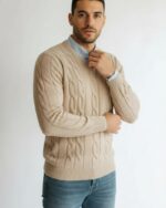 Jersey hombre cuello pico