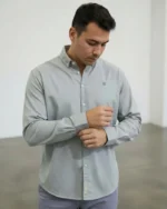 Camisa hombre lisa rosa La Española - Imagen 3